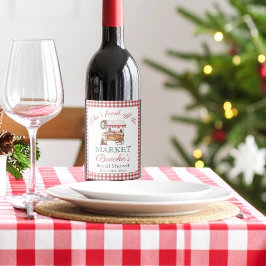 Rótulo De Garrafa De Cerveja Ela está fresca do mercado de Natal Festa de Noiva