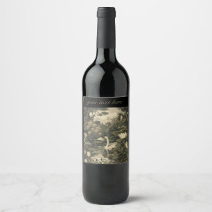 Rótulo De Garrafa De Cerveja Elegância Botânica - Cisne na Floresta