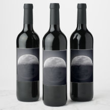 Elegância Lua: Frasco de Vinho com Imagem Lunar