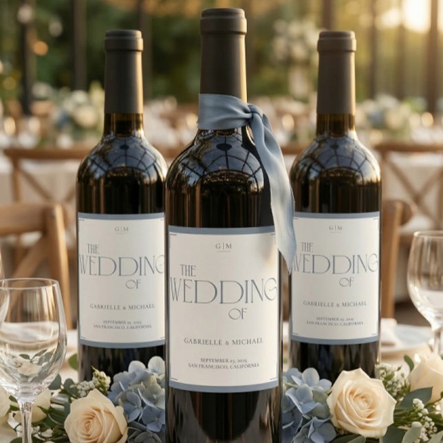 Rótulo De Garrafa De Cerveja Elegant Art Deco Wedding Welcome Sign (Criador carregado)