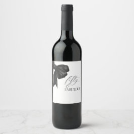 Rótulo De Garrafa De Cerveja Elegante Arco Preto Cinquenta e Fabuloso