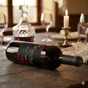Rótulo De Garrafa De Cerveja Elegante Casamento Preto " Cheers"