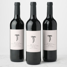 Rótulo De Garrafa De Cerveja elegante cor-de-rosa