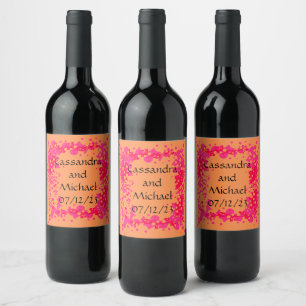 Rótulo De Garrafa De Cerveja Elegante de Vinho de Ensaio de recepções de casame