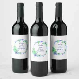 Rótulo De Garrafa De Cerveja Elegante de Vinho de Ensaio de recepções de casame