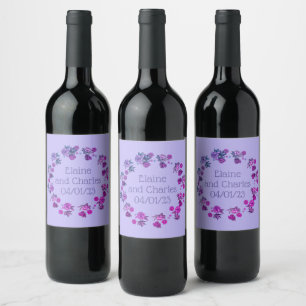 Rótulo De Garrafa De Cerveja Elegante de Vinho de Ensaio de recepções de casame
