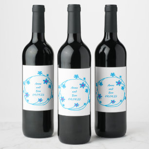 Rótulo De Garrafa De Cerveja Elegante de Vinho de Ensaio de recepções de casame