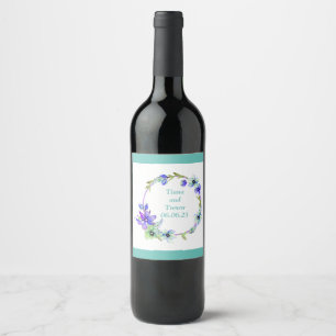 Rótulo De Garrafa De Cerveja Elegante de Vinho de Ensaio de recepções de casame
