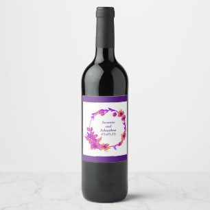 Rótulo De Garrafa De Cerveja Elegante de Vinho de Ensaio de recepções de casame