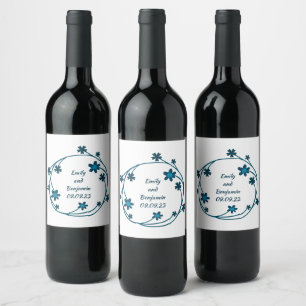 Rótulo De Garrafa De Cerveja Elegante de Vinho de Ensaio de recepções de casame