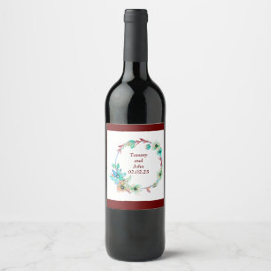Rótulo De Garrafa De Cerveja Elegante de Vinho de Ensaio de recepções de casame