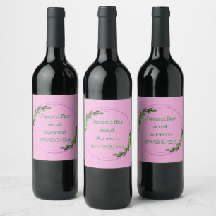 Rótulo De Garrafa De Cerveja Elegante de Vinho de Ensaio de recepções de casame