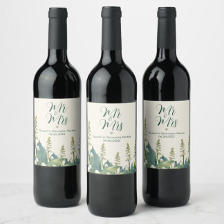 Rótulo De Garrafa De Cerveja Elegante Lily do Vale Salvar Casamento de Data