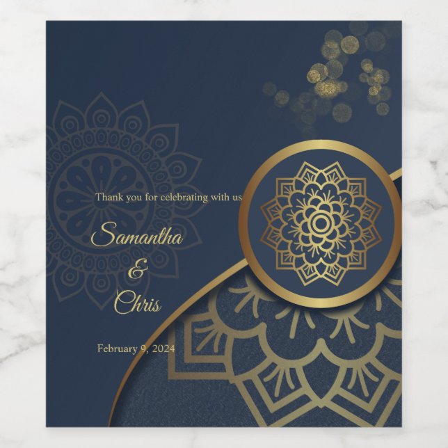 Rótulo De Garrafa De Cerveja Elegante Personalizado (Rótulo Único)