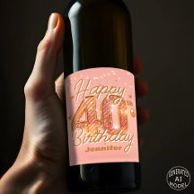 Elegante Rosa Suave e Dourado Brilhante para 40º A