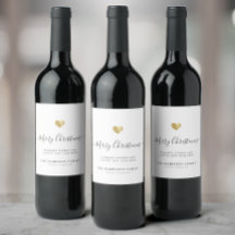 Elegante Roteiro Moderno Coração de Ouro Feliz Nat