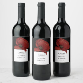 Rótulo De Garrafa De Cerveja Elegante Saúde para Amar Casamento Floral