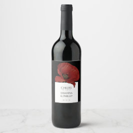 Rótulo De Garrafa De Cerveja Elegante Saúde para Amar Casamento Floral