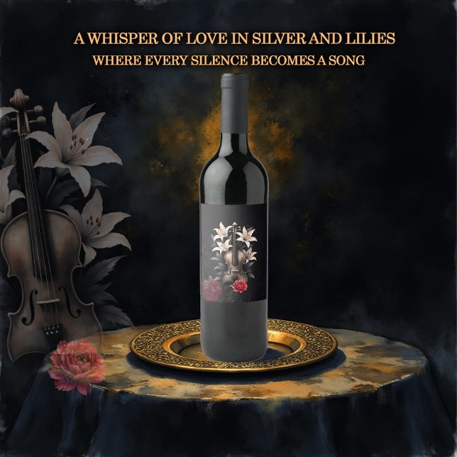 Rótulo De Garrafa De Cerveja Elegia para uma Canção Caída – Violino Romântico G (Criador carregado)