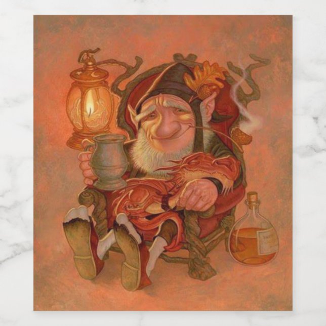 Rótulo De Garrafa De Cerveja Elvish Wine (Rótulo Único)