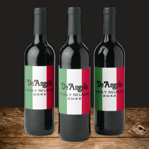 Rótulo De Garrafa De Cerveja Encontro de Família Italiano Personalizado