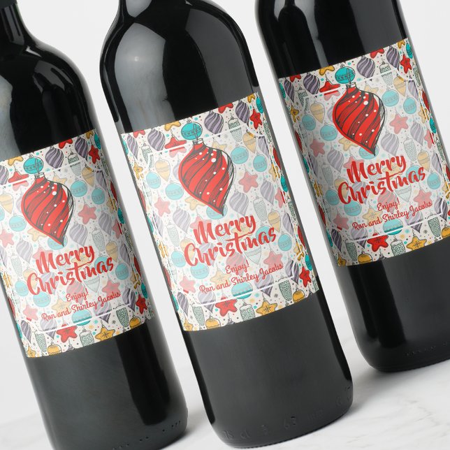 Rótulo De Garrafa De Cerveja Enfeites de Natal Antigos para Árvore de Natal (Criador carregado)