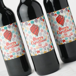 Rótulo De Garrafa De Cerveja Enfeites de Natal de Árvore de Natal Vintage
