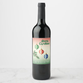 Rótulo De Garrafa De Cerveja Enfeites de Natal Retro