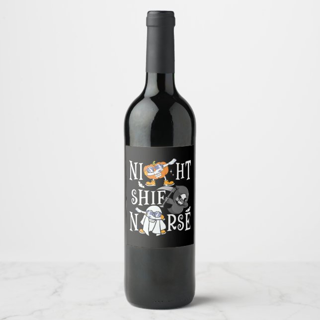 Rótulo De Garrafa De Cerveja Enfermeira do Turno da Noite (Frente)