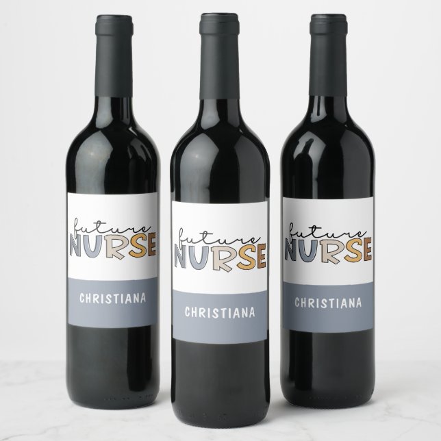 Rótulo De Garrafa De Cerveja Enfermeiro Futuro Personalizado | Enfermagem de pr (Garrafas)