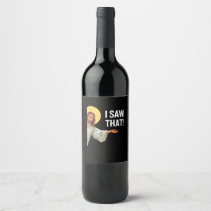 Rótulo De Garrafa De Cerveja Engraçado Jesus Meme Eu Vi Que Christian Cote Deus