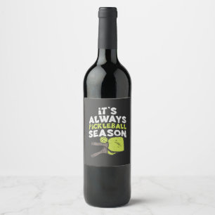 Rótulo De Garrafa De Cerveja Engraçado Pickleball