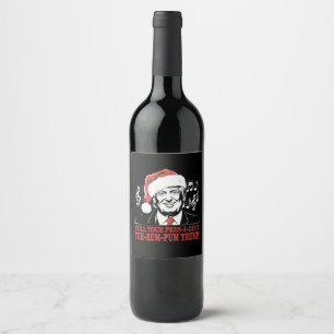 Rótulo De Garrafa De Cerveja Engraçado Presidente Trump Pajamas Ugly Xmas