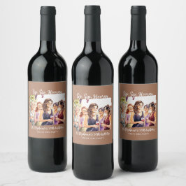 Rótulo De Garrafa De Cerveja Engraçado Queda Provando de vinho da mulher 50º an