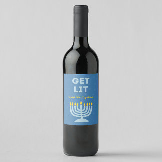 Rótulo De Garrafa De Cerveja Engraçado "Sai", Quic Personalizou Menorah Hanukka