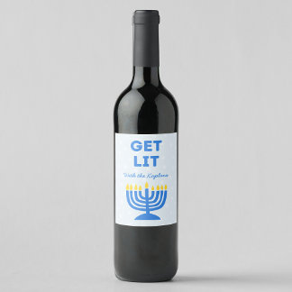 Rótulo De Garrafa De Cerveja Engraçado "Sai", Quic Personalizou Menorah Hanukka