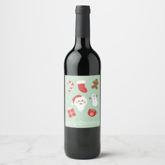 Rótulo De Garrafa De Cerveja Época de Natal   (Frente)