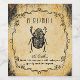 Rótulo De Garrafa De Cerveja Escaravelho de Apothecary Halloween