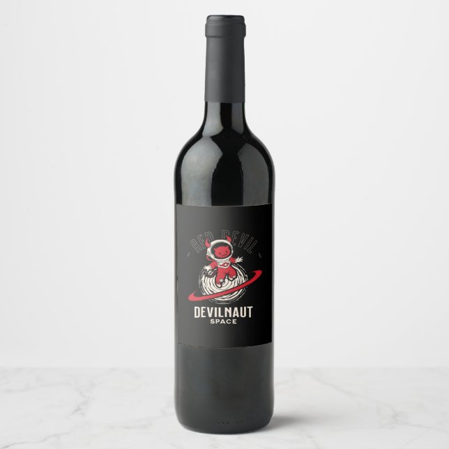Rótulo De Garrafa De Cerveja Espaço do Diabo Vermelho (Frente)