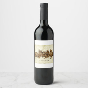 Rótulo De Garrafa De Cerveja Espanha de Barcelona