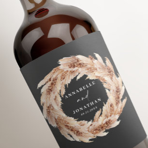 Rótulo De Garrafa De Cerveja Espanhol botânico moderno