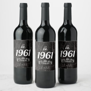 Rótulo De Garrafa De Cerveja Est. 1961 A Vintage Year