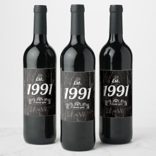 Rótulo De Garrafa De Cerveja Est. em 1991 Ano clássico