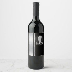 Rótulo De Garrafa De Cerveja Esta despedida de solteiro nobre preto e branco.