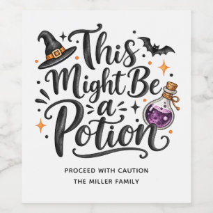 Rótulo De Garrafa De Cerveja Esta Pode Ser uma Festa de Halloween Assustadora c