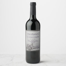 Rótulo De Garrafa De Cerveja Estilo de Vintagem Personalizado Blackberry