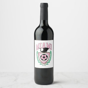 Rótulo De Garrafa De Cerveja Estilo Universitário de Futebol de Miami