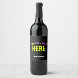 RÓTULO DE GARRAFA DE CERVEJA ESTILOSO MODERNO PERSONALIZÁVEL PRETO VERIFICADO C