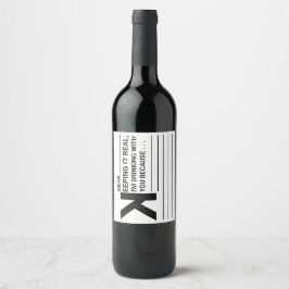 Rótulo De Garrafa De Cerveja Estou Bebendo contigo porque...