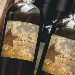 Rótulo De Garrafa De Cerveja Estrela de Natal